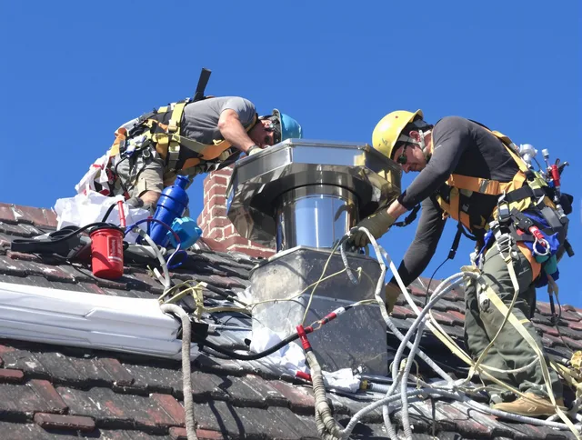 Protective chimney cap installed by Stafford Chimney Sweep in Stafford, CT