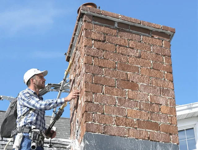 Brickwork for a chimney rebuild by Stafford Chimney Sweep in Stafford, CT