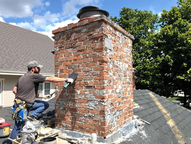 Completed chimney rebuild by Stafford Chimney Sweep in Stafford, CT