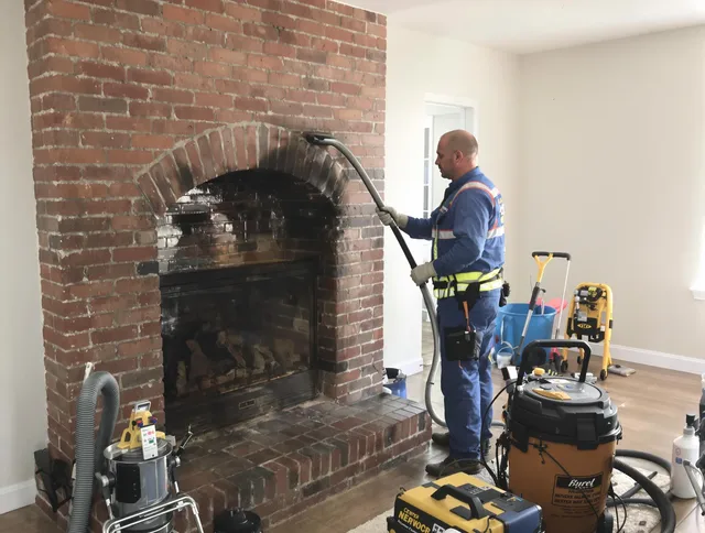 Stafford Chimney Sweep expert performing detailed chimney sweep in Stafford, CT