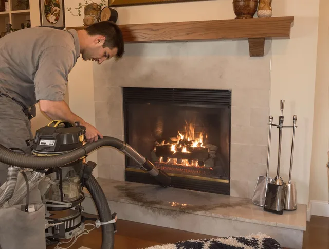 Routine fireplace upkeep by Stafford Chimney Sweep in Stafford, CT