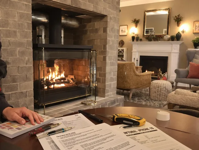 Stafford Chimney Sweep verifying fireplace safety measures in Stafford, CT